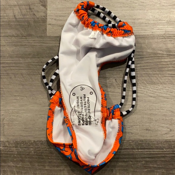 Orange, blue, and black bikini - Picture 6 of 6